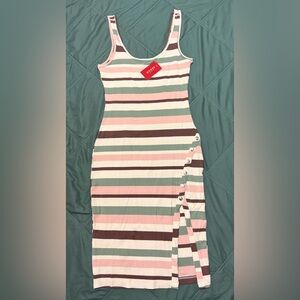 Guess Multicolor Striped Midi Dress
